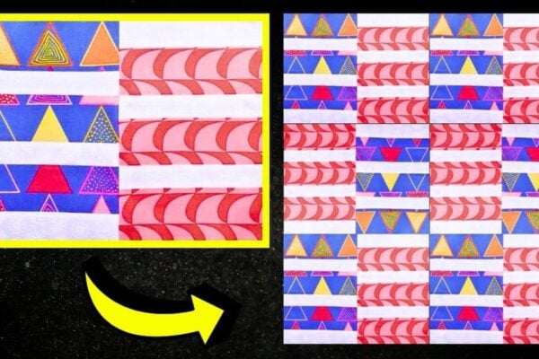 Finished Beginner-Friendly Rays Quilt Block, a completed DIY project
