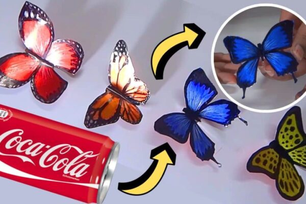 DIY Butterflies with Coke Cans, homemade and freshly served