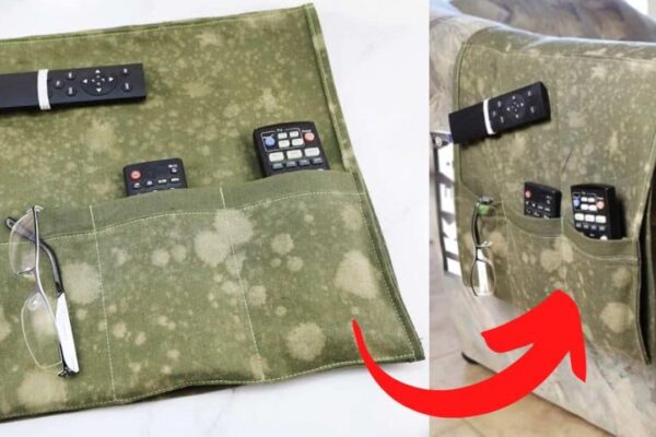 Finished Easy Remote Control Holder Sewing, a completed DIY project