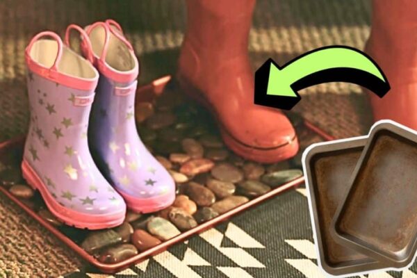 Finished Easy Repurposed DIY Boot Tray, a completed DIY project