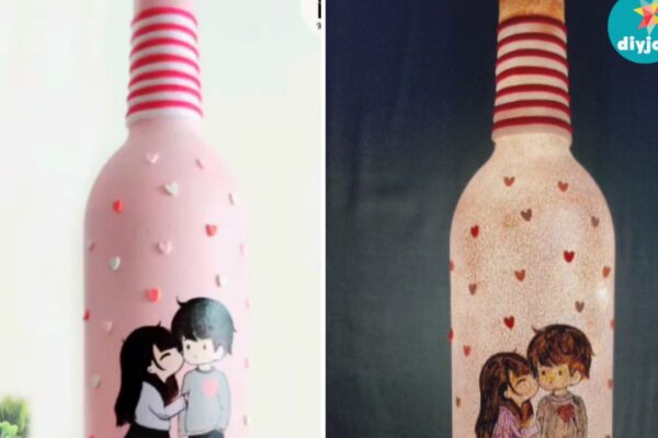 Finished Super Easy & Simple DIY Painted Bottle Gift, a completed DIY project