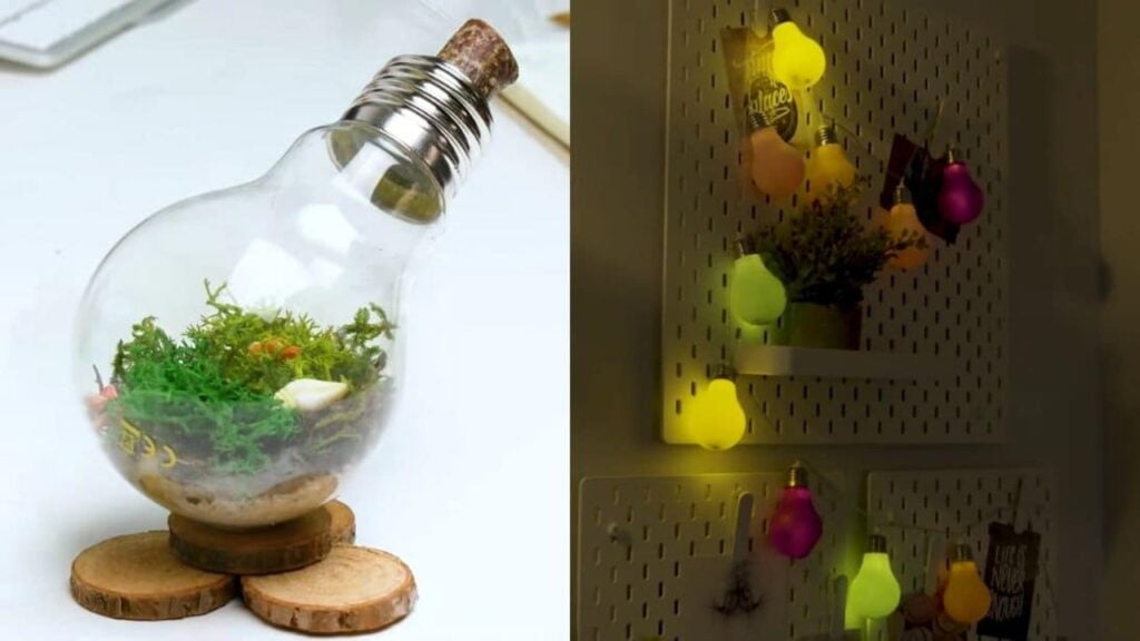 Finished 4 Simple DIY Projects Using Old Light Bulbs, a completed DIY project