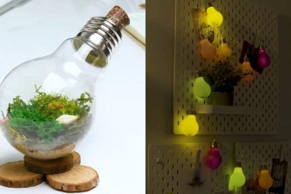 Finished 4 Simple DIY Projects Using Old Light Bulbs, a completed DIY project