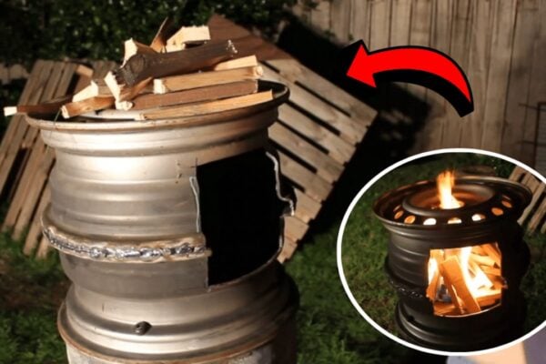 Easy Repurposed Tire Rim Fire Pit