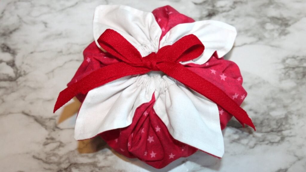 Finished Easy Reusable Petal Gift Bag, a completed DIY project
