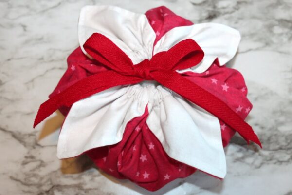 Finished Easy Reusable Petal Gift Bag, a completed DIY project