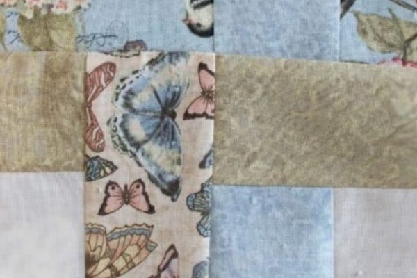 Finished Easy Ribbon Weave Quilt Block for Beginners, a completed DIY project