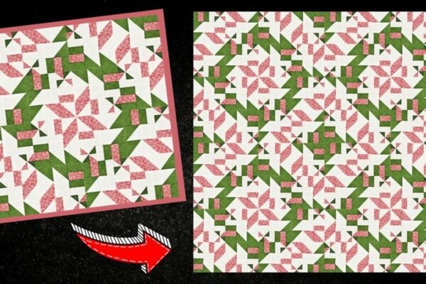 Finished Easy Ribbon & Wreaths Quilt, a completed DIY project