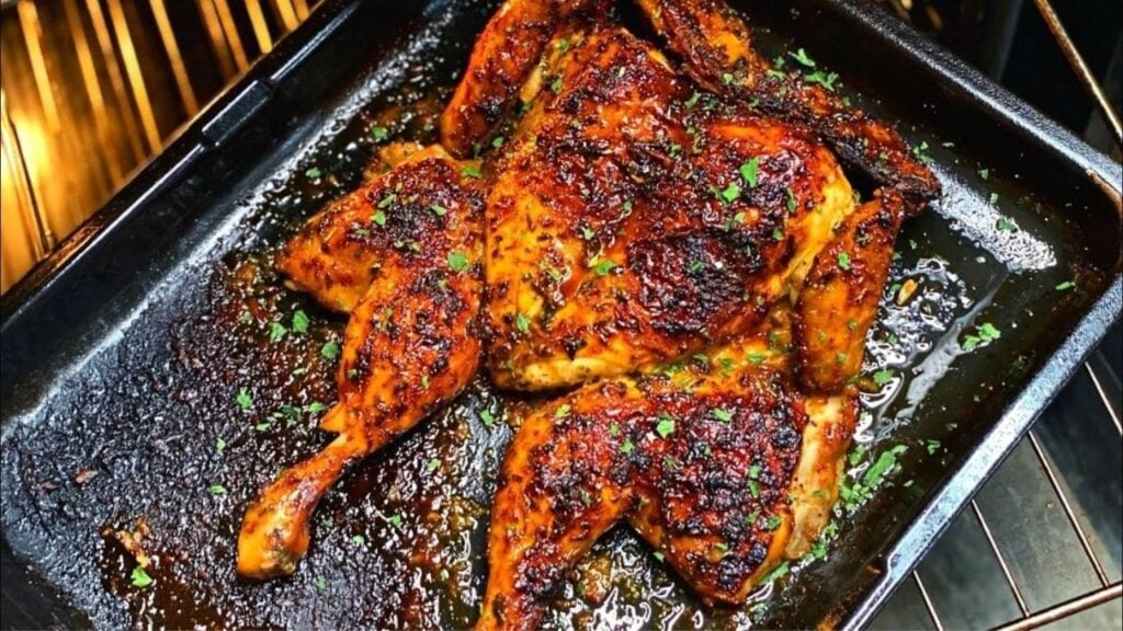 Easy Roasted Whole Chicken, homemade and freshly served