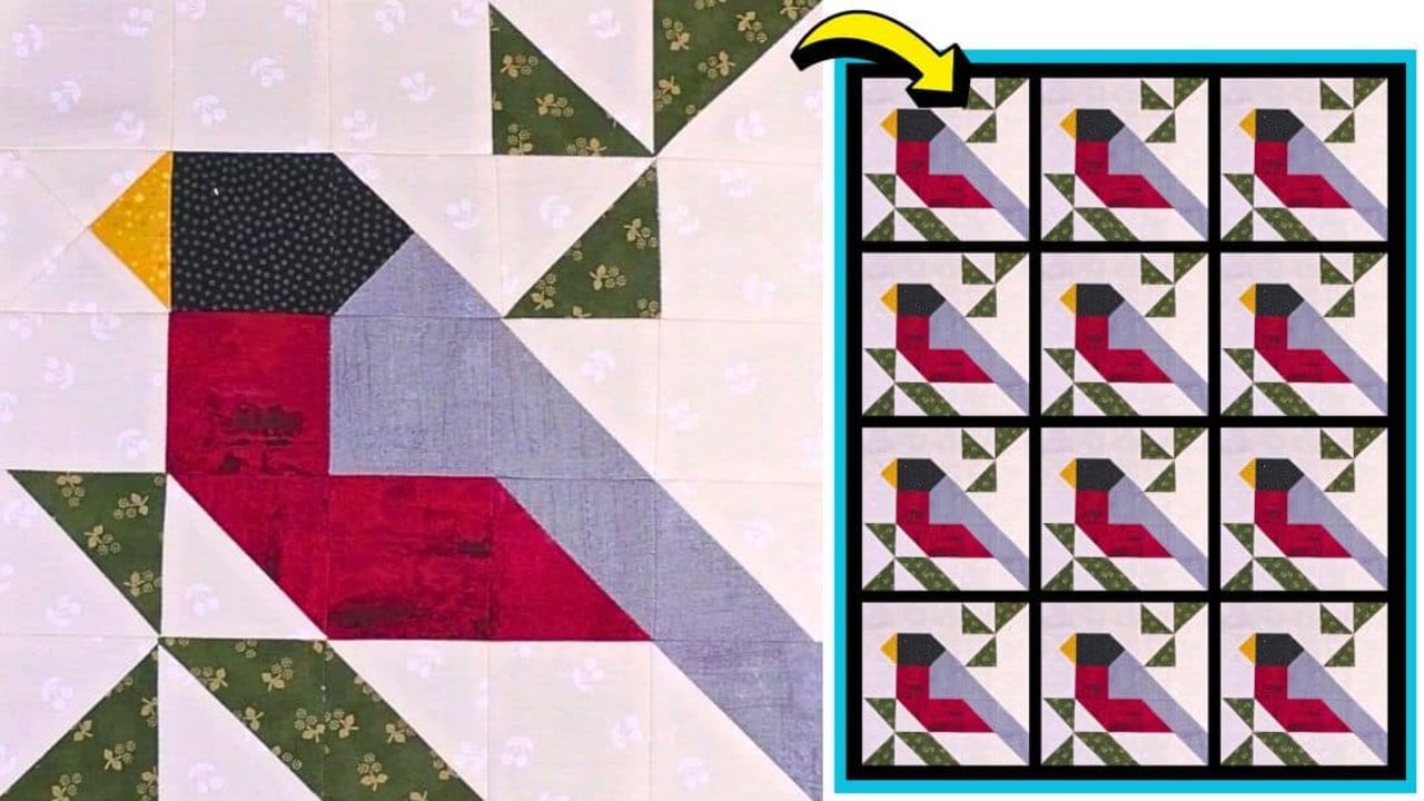 Robin Quilt Block Pattern Easy-to-Make Robin Quilt Block (with Free Pattern) - DIY Joy