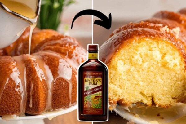 Easy Rum Pound Cake, homemade and freshly served