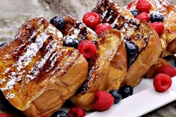 Easy Rum Raisin French Toast, homemade and freshly served