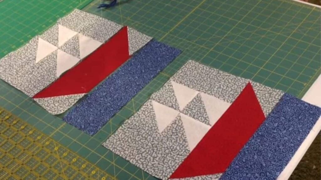 Finished Easy Sailboat Quilt Block, a completed DIY project