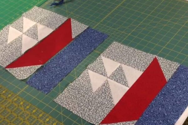 Finished Easy Sailboat Quilt Block, a completed DIY project