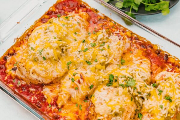 Easy Santa Fe Baked Chicken, homemade and freshly served