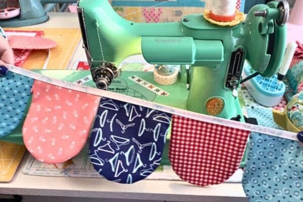 Finished Easy Scalloped Bunting Sewing, a completed DIY project