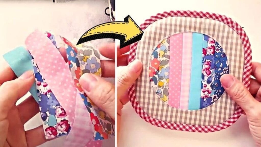 Finished How To Sew A Fabric Coaster Using Scraps, a completed DIY project
