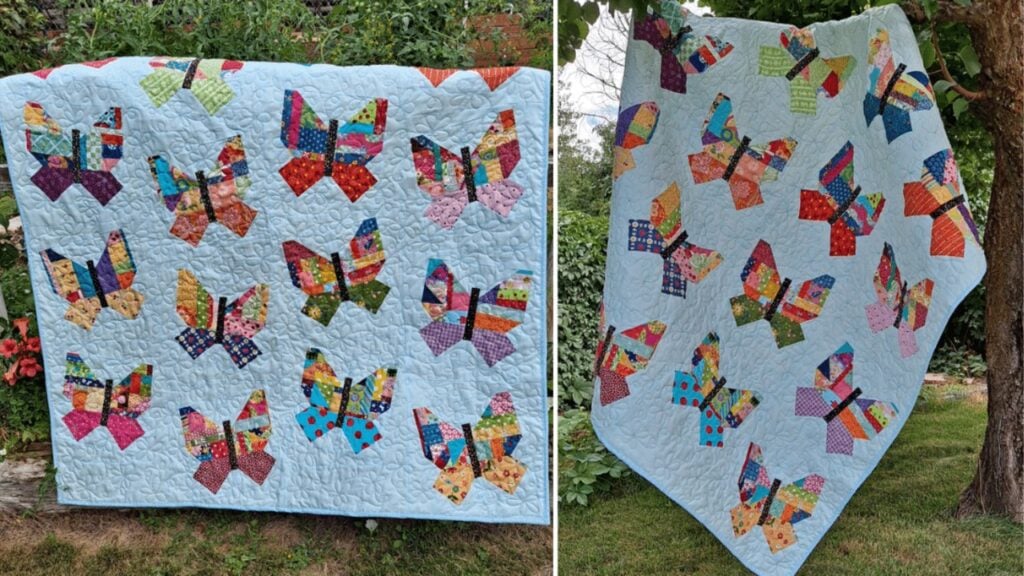 Easy Scrappy Butterfly Quilt Block, homemade and freshly served