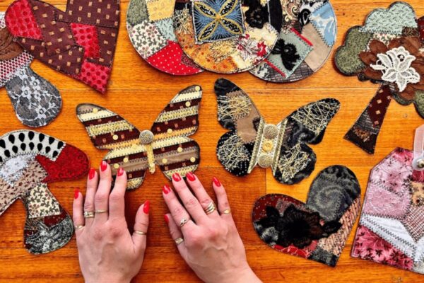 Easy DIY Scrappy Fabric Butterflies, homemade and freshly served