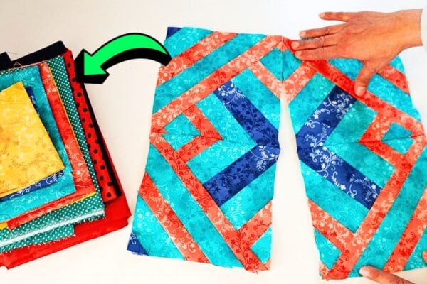 Finished Easy Scrappy Quilt for Beginners, a completed DIY project