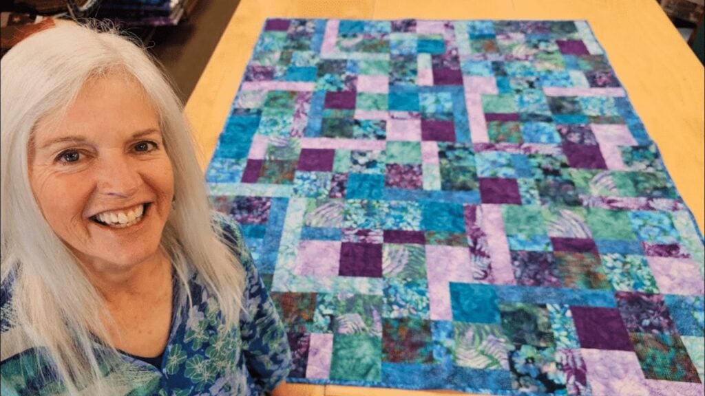 Finished Easy Serenity Patchwork Quilt, a completed DIY project
