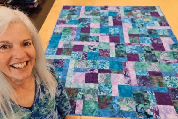 Finished Easy Serenity Patchwork Quilt, a completed DIY project