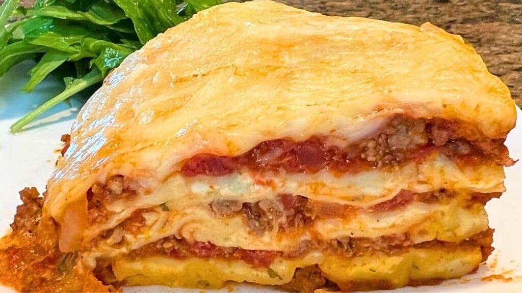 Easy Shareable Homemade Lasagna, homemade and freshly served