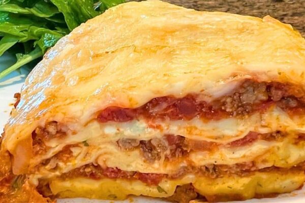 Easy Shareable Homemade Lasagna, homemade and freshly served