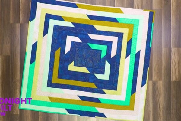 Finished Easy Shattered Frames Strip Quilt, a completed DIY project