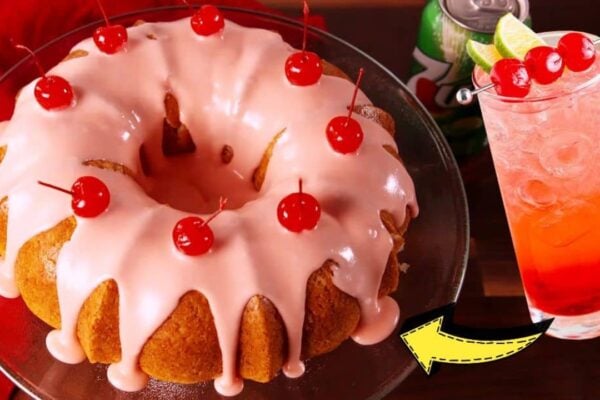 Easy Shirley Temple Bundt Cake, homemade and freshly served