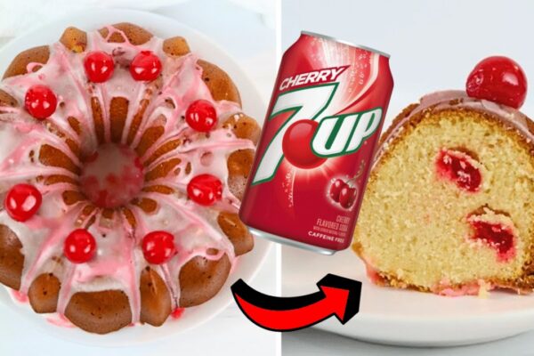Easy 7Up Shirley Temple Pound Cake, homemade and freshly served