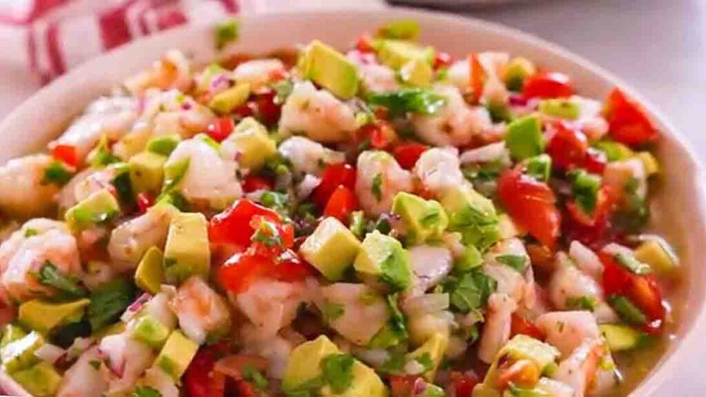 Easy Shrimp Ceviche, homemade and freshly served