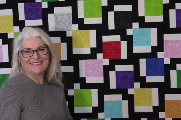 Finished Beginner-Friendly Simon Quilt Block, a completed DIY project