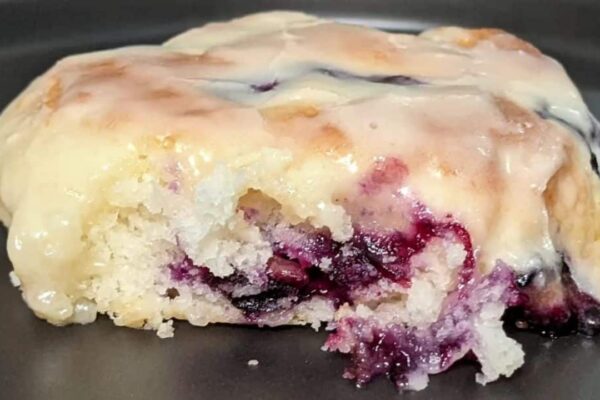 Easy Skillet Blueberry Biscuits, homemade and freshly served