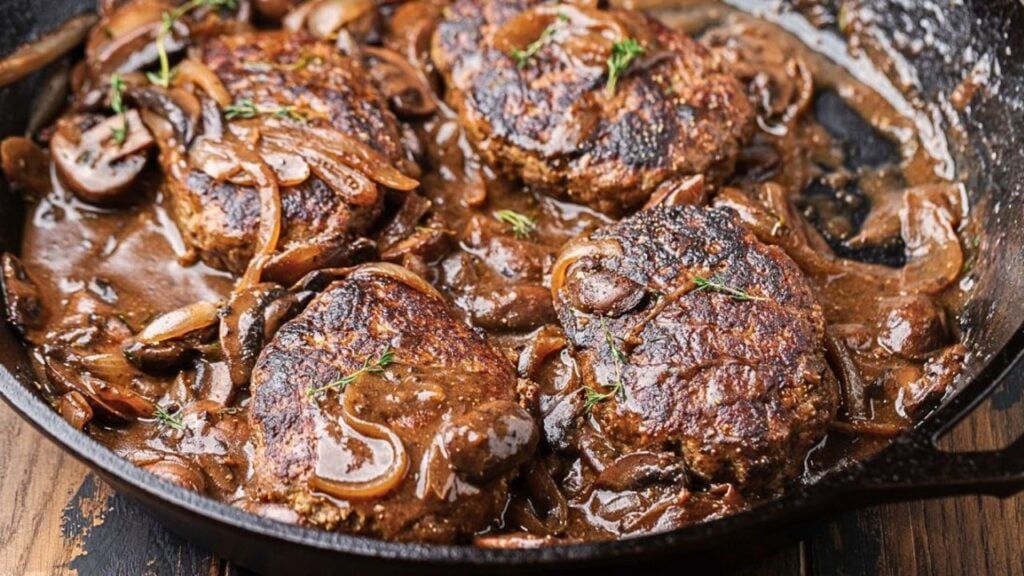 Easy-to-Make Skillet Steak Dinner, homemade and freshly served