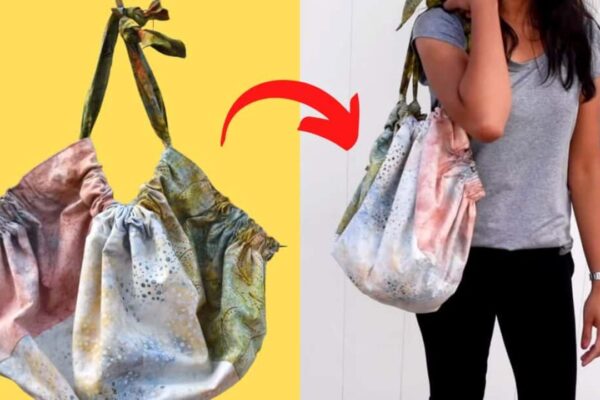 Finished Easy Slouchy Boho Bag, a completed DIY project