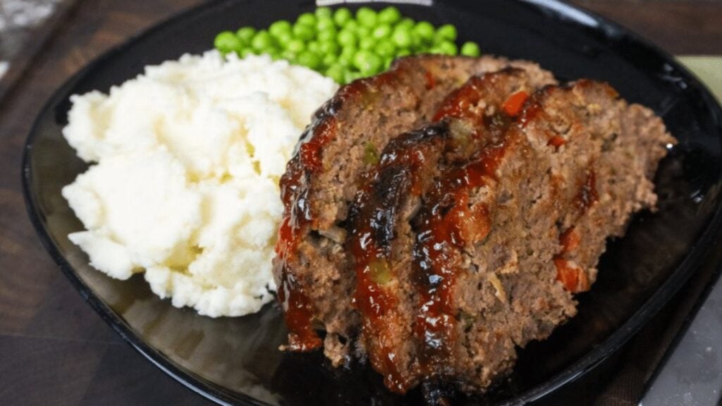 Easy Slow-Cooked Juicy Meatloaf, homemade and freshly served