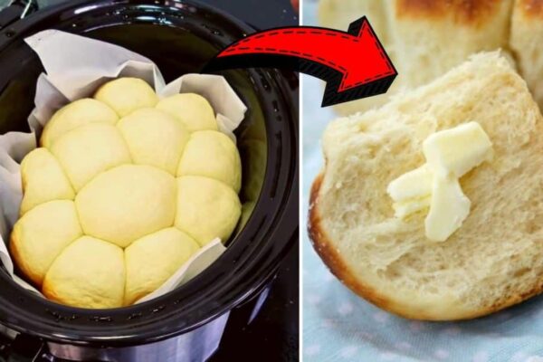 Easy Slow Cooker Honey Butter Dinner Rolls, homemade and freshly served