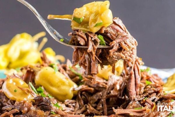 Easy 5-Ingredient Slow Cooker Mississippi Pot Roast, homemade and freshly served