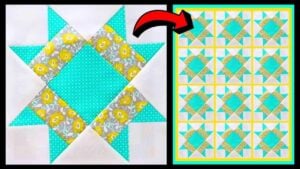 Finished Easy Slow Summer Star Quilt Block, a completed DIY project