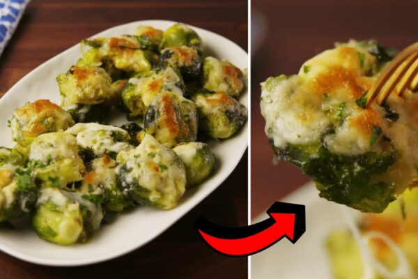 Easy Smashed Brussels Sprouts, homemade and freshly served