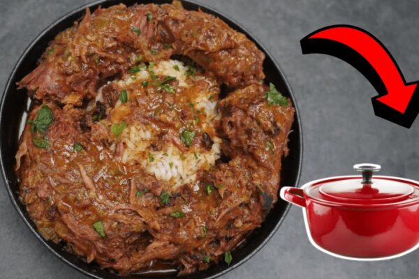 One-Pot Smothered Turkey Necks with Gravy, homemade and freshly served