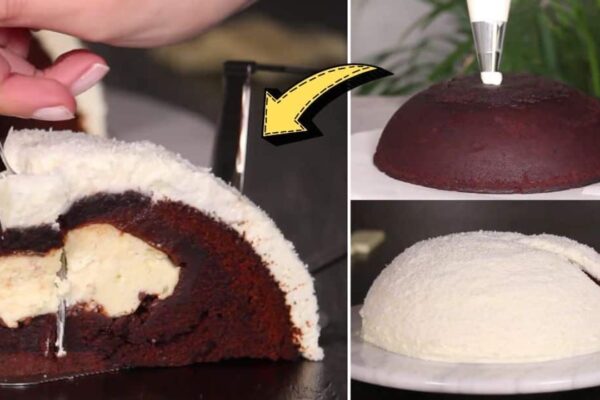 Easy 30-Minute Snowball Cake, homemade and freshly served