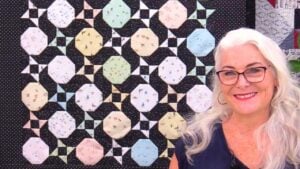 Finished Easy Snowball & Stars Quilt Using 5″ Squares, a completed DIY project