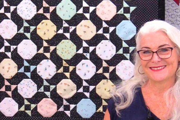 Finished Easy Snowball & Stars Quilt Using 5″ Squares, a completed DIY project