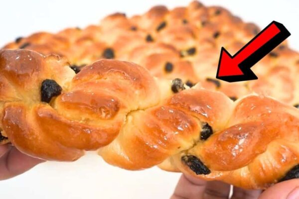 Easy-to-Make Soft & Fluffy Raisin Twisted Bread, homemade and freshly served