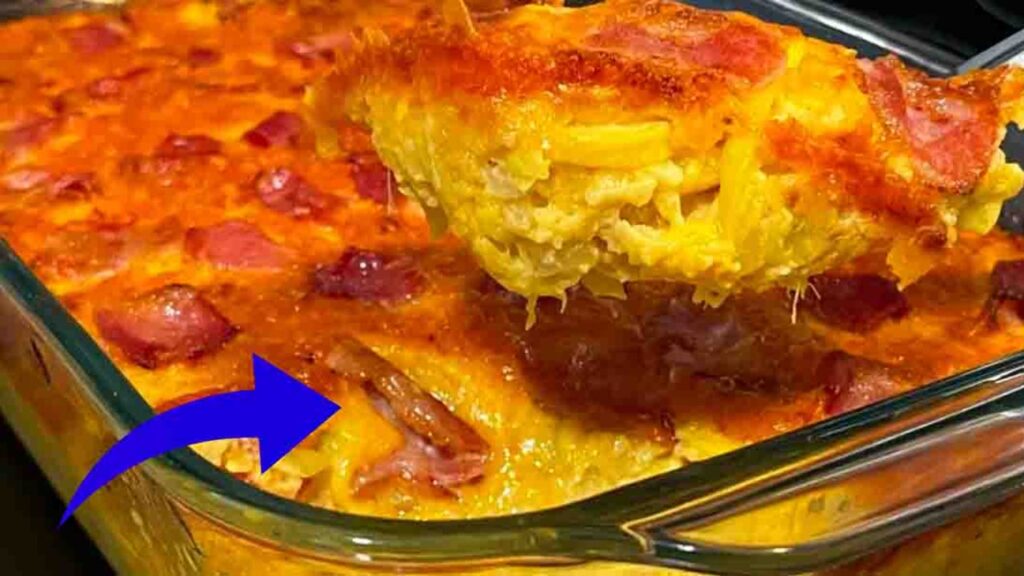 Easy Southern Squash Casserole, homemade and freshly served