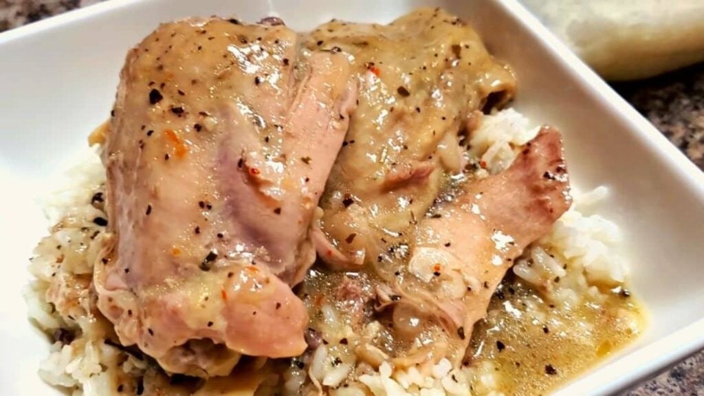 Easy Southern-Style Stewed Chicken, homemade and freshly served