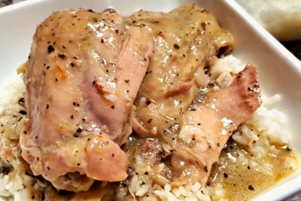 Easy Southern-Style Stewed Chicken, homemade and freshly served