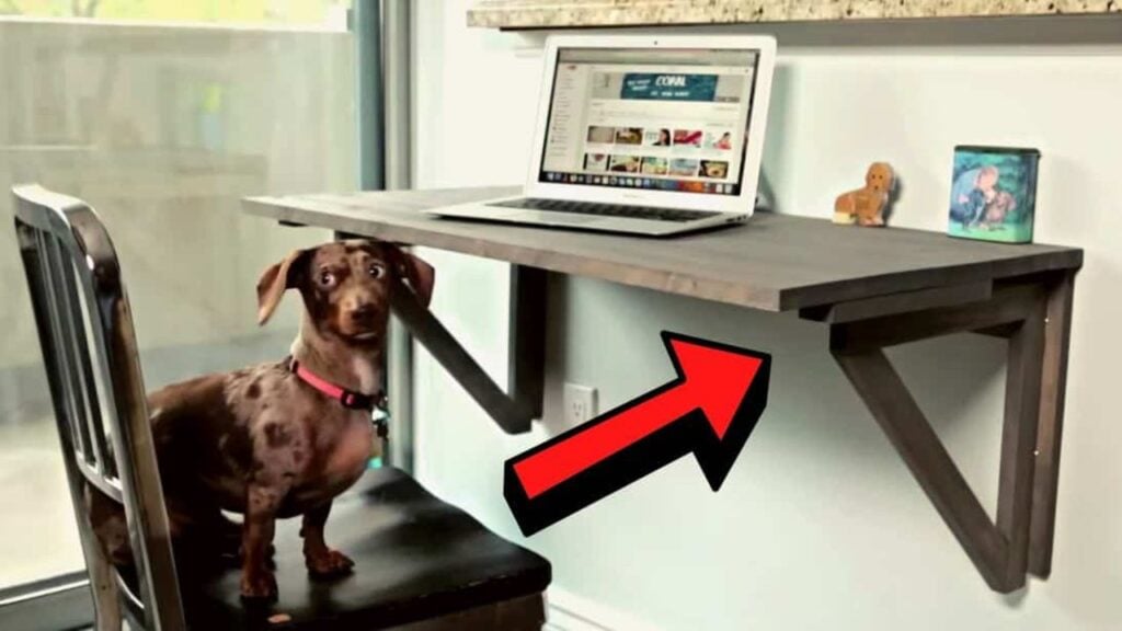 Finished Easy Space-Saver Foldable Desk, a completed DIY project